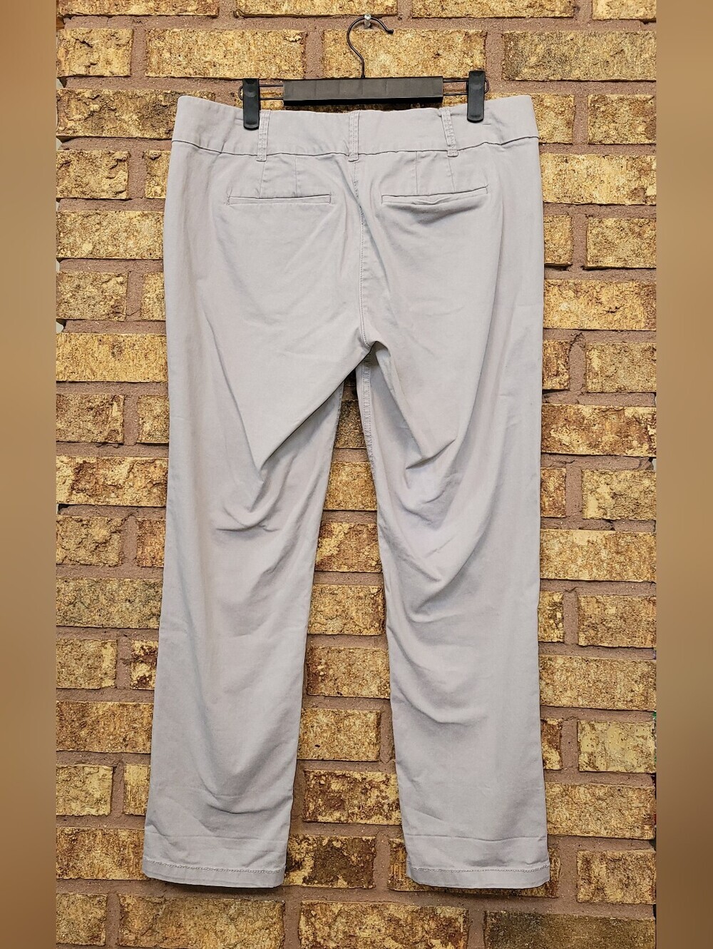 LOFT Cropped Gray Pants Cotton Stretch Size 8 Business Casual - Picture 5 of 10